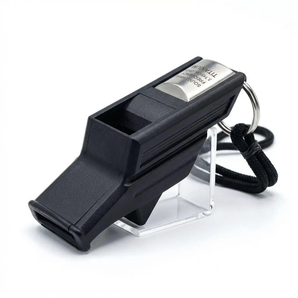 Silbato Profesional «Valkeen» Negro – Sonido Potente de Alto Rendimiento para Árbitros Profesionales