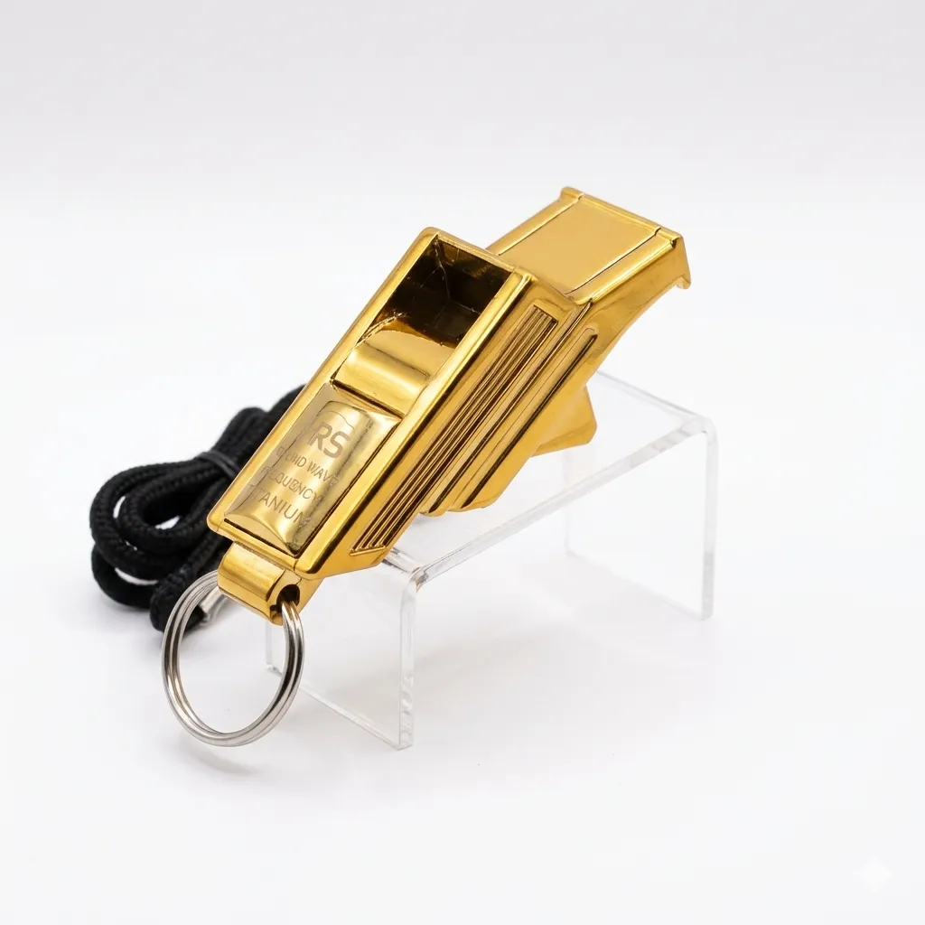Silbato Profesional "Valkeen" Dorado – Sonido Potente de Alto Rendimiento para Árbitros Profesionales