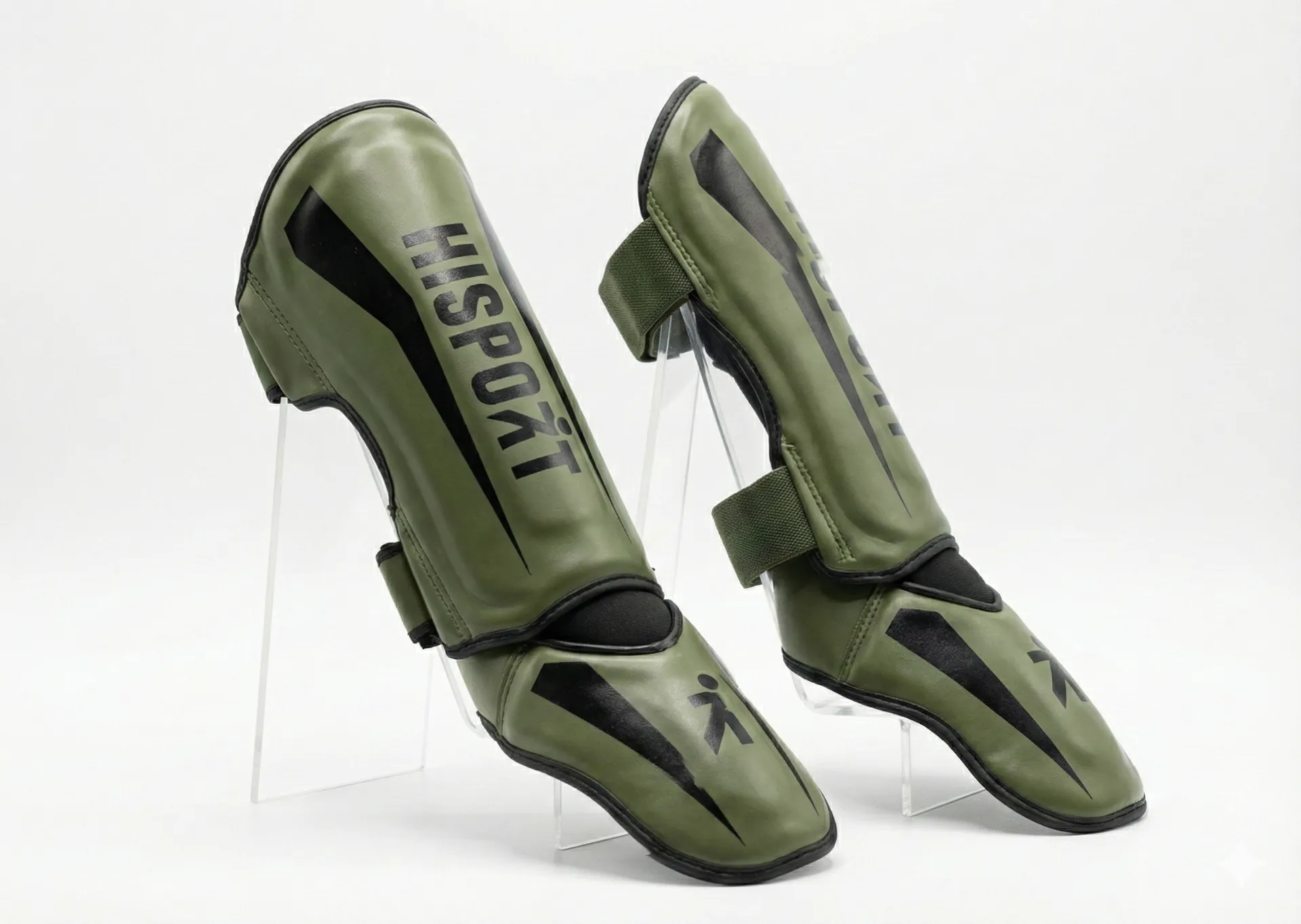 Tibiales "Hisport" Verde - Negro