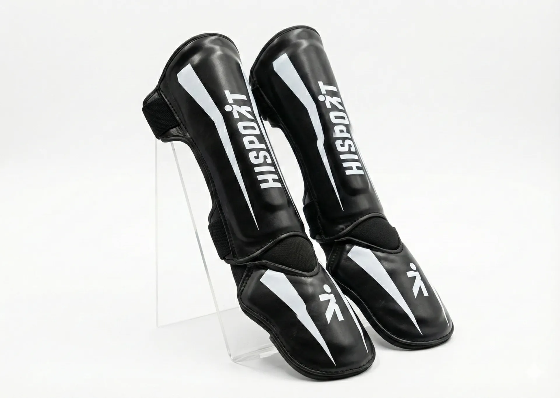 Tibiales "Hisport" Negro - Blanco