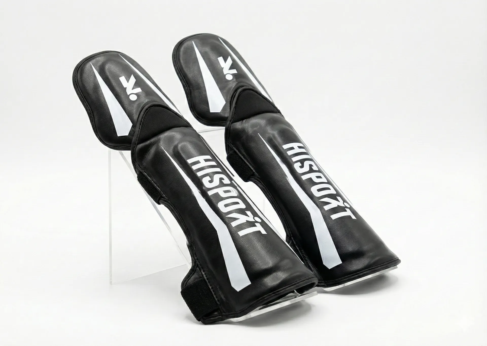 Tibiales "Hisport" Negro - Blanco