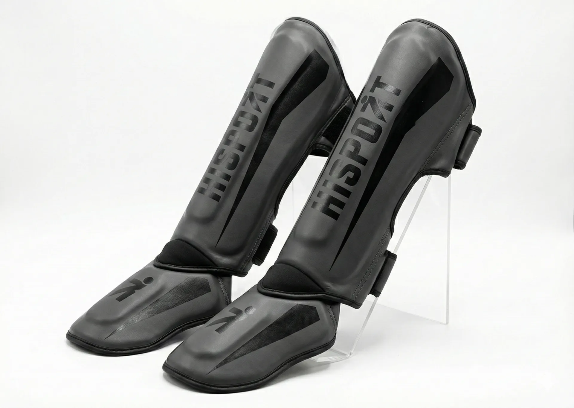 1000034599 Tibiales "Hisport" Gris - Negro